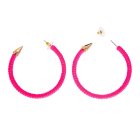 80'er Hoops Øreringe Neonpink
