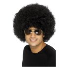 Stor Funky 70'er Afroparyk Sort