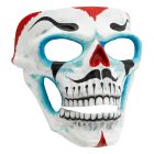 Dia de los Muertos Skeletmaske Blå/Rød