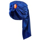 Blå Turban Med Edelsten