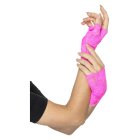 Korte Fingerløse 80'er Handsker Pink