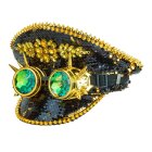 Glimmer Steampunk Kaptajnhat Sort/Guld