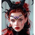 Malefica Ansigtssmykker Lilla