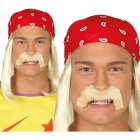 Wrestler Paryk Med Bandana & Overskæg