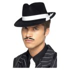 Gangsterhat Sort/Hvid
