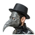 Plague Doctor Latexmaske Sort