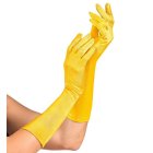 Lange Satinhandsker Gul