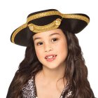 Pirat Børnehat Guld/Sort