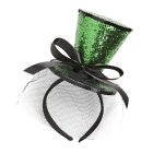 Glitter Tophat Hårbøjle Grøn