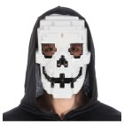Pixel Gamer Kranie Maske Hvid