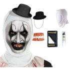 Horror Klovnesæt Deluxe Hvid/Sort