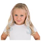 Hårclips Extensions Lyserød/Lyseblå