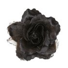 Glitter Rose Hårspænde Sort