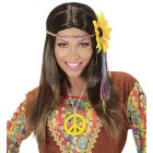 Brun Hippie Paryk Med Blomst