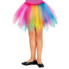 Glitrende Tutu Børne Tylskørt Regnbue