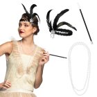20'er Flapper Sæt Sort/Hvid