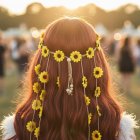 Hippie Solsikke Hårblomster Gul