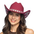 Stjerneblomst Cowboyhat Mørkerød
