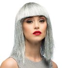 Bangs Glitter Paryk Sølv