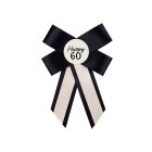 60th Birthday Medaljerosette Sort/Hvid