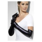 Skinnende Handsker Sort