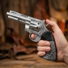 Autentisk Western Revolver Sølv