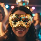 Disco Halvmaske Guld