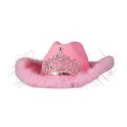 Tiara Cowboyhat Lyserød