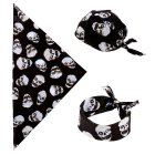 Bandana Med Kranier Sort