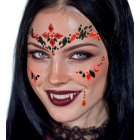 Vampyr Harlequin Ansigtssmykker Rød