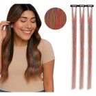 Glimmer Hår Extensions Regnbue