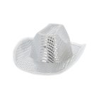 LED Paillet Cowboy Hat Sølv