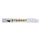 Student Skråbånd Hvid/Guld