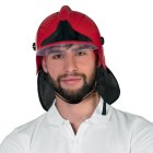 Brandmand Hjelm Rød/Sort