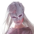 Maskerade Øjenmaske Sølv/Lyserød