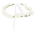 Hvid Blomsterkrans Hårbånd