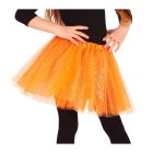 Glitrende Børnetylskørt Orange