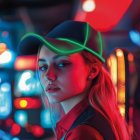 Neon LED Kasket Grøn