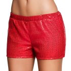 Paillet Hot Pants Rød