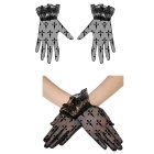 Gotiske Blondehandsker Sort