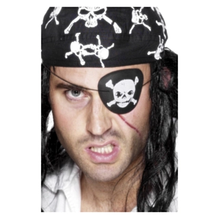 Piratøjenklap m. Dødningehoved