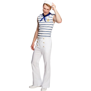 Fransk Sømand Kostume