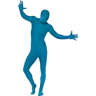 Blå Skinsuit Kostume