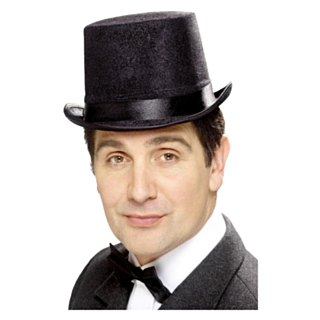 Silkebånd Tophat Sort