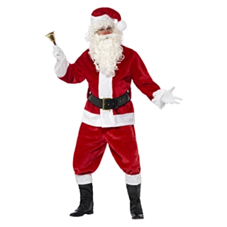 Deluxe Klassisk Plys Julemandskostume