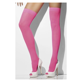 Selvsiddende Strømper Neonpink