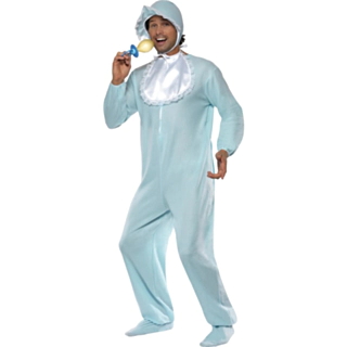 Lyseblå Voksenbaby Kostume