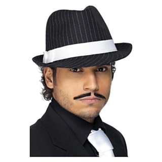 Fedora Gangsterhat Sort/Hvid