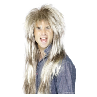 80'er Rockstjerne Paryk Blond/Brun