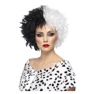 Cruella De Vil Paryk Sort/Hvid